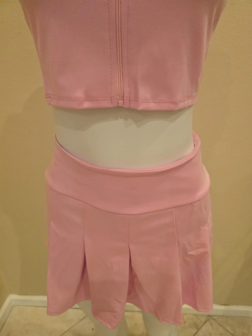 Brand New! Women’s Pink Active Pleated Skater Set